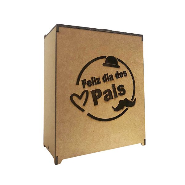 Caixa para Caneca de Chopp de MDF " Feliz dia dos Pais"