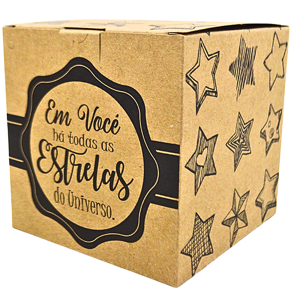 Caixinha de Caneca " Em você ha todas as estrelas do universo" Pct c/ 12 Unidadess
