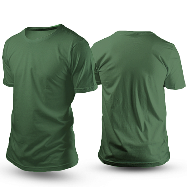 Camiseta de Algodão Verde escuro Unissex P ao GG  (P/ Sublimação)