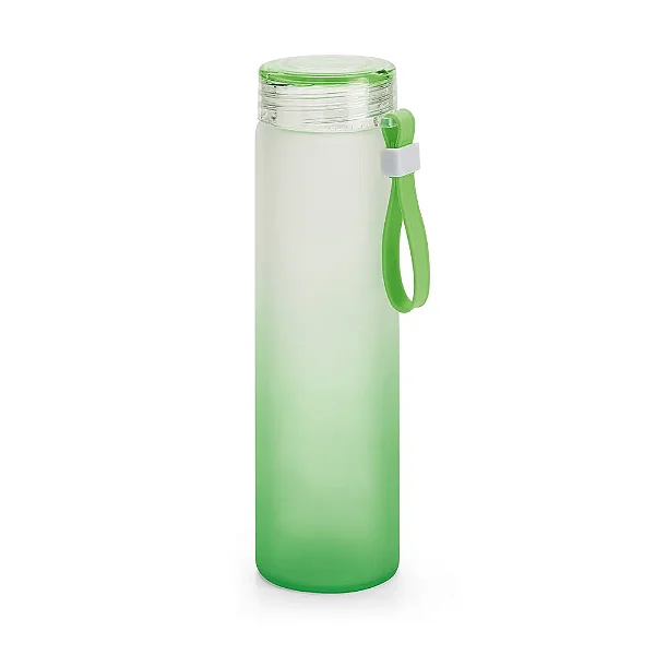 Garrafa de Vidro Degradê Verde 450ml para Sublimação | Com Alça de Silicone