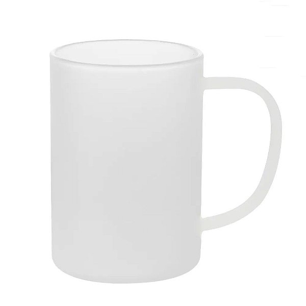 Caneca de Vidro Borossilicato Jateada - 300ml para Sublimação