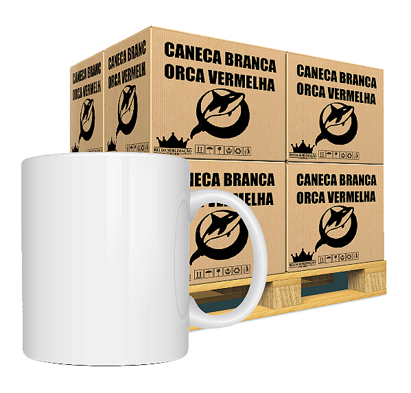 Caixa de Caneca Branca de Cerâmica para Sublimação – 325ml | Qualidade Premium