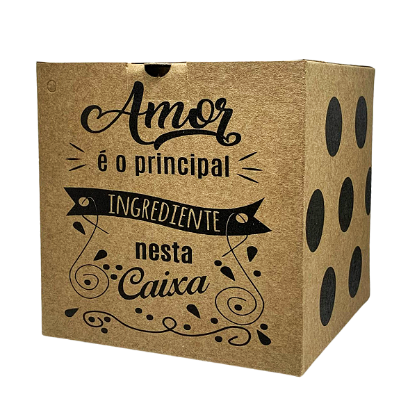 Caixinha de Caneca "Amor é o principal." Pct c/ 12 Unidadess