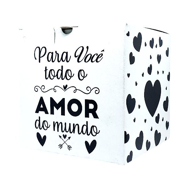 Caixinha de Caneca "Para você, todo amor." Pct c/ 12 Unidadess