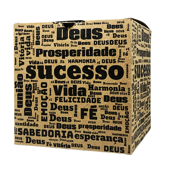 Caixinha de Caneca "Frases prosperidade" Pct c/ 6 Unidades