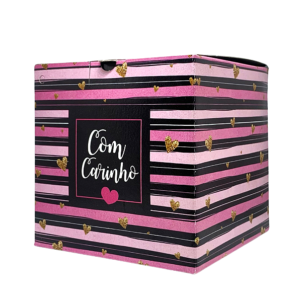 Caixinha de Caneca "Com carinho" Pct c/ 12 Unidadess