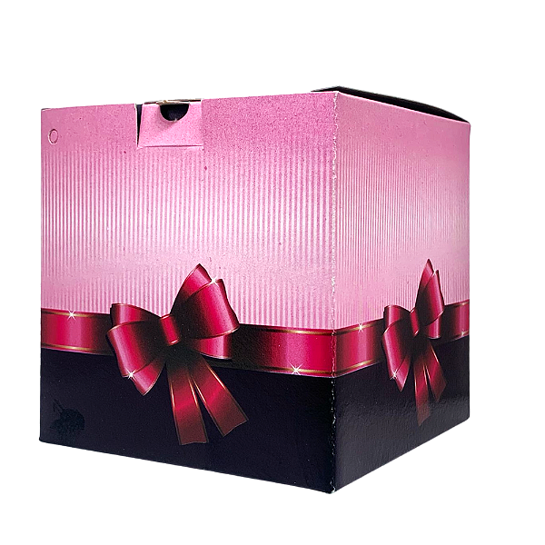 Caixinha de Caneca "Laço rosa pink" Pct c/ 12 Unidadess