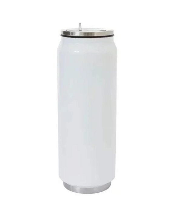 Latinha Térmica de Alumínio Inox Branca para Sublimação - 500ml