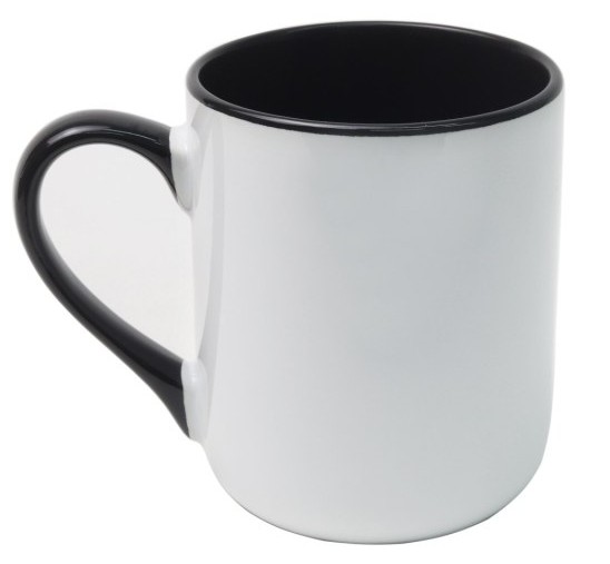 Caneca Cerâmica Imperial – Alça e Interior Preto · 325ml