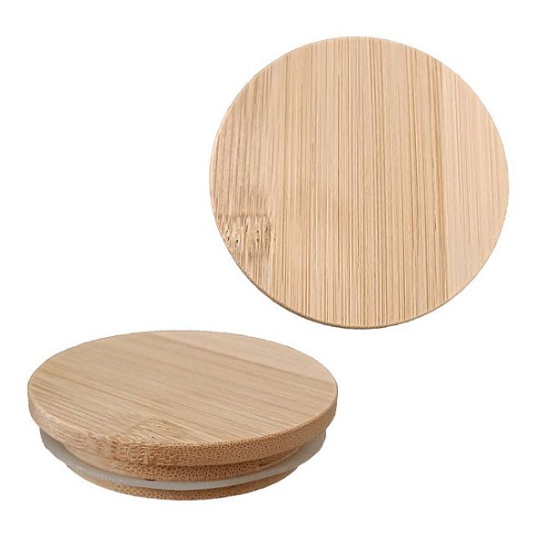 Tampa de Bambu para Canecas de Cerâmica - 325ML - Infusão de Chá e Mantenedor de Temperatura