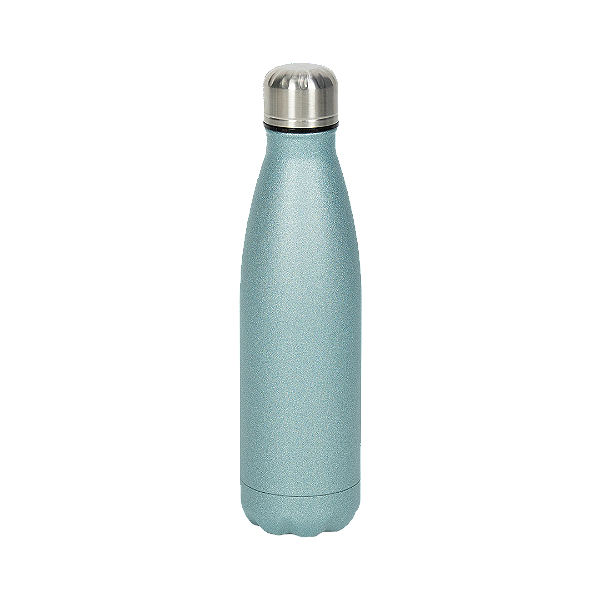 Garrafa Térmica Glitter Azul Parede Dupla Para Sublimação | 500ml