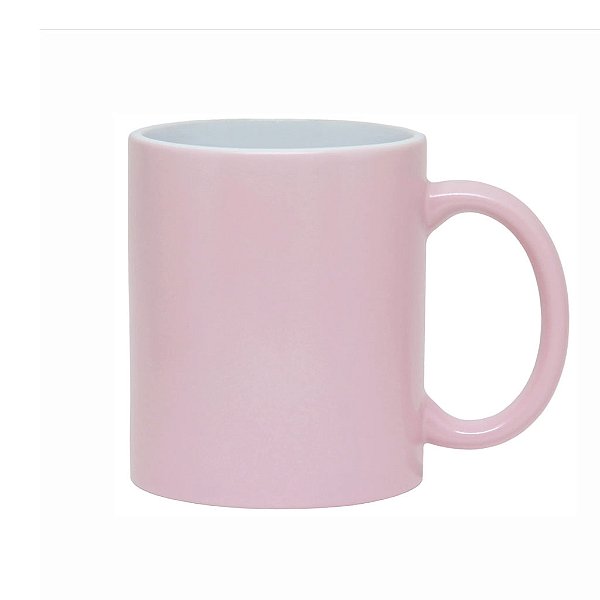 Caneca Cerâmica Fosca Rosa para Sublimação | 325ml