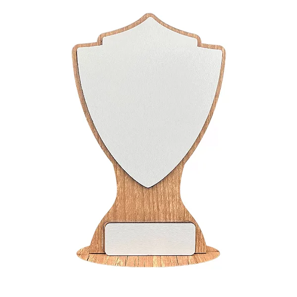 Troféu Amadeirado Brasão de MDF