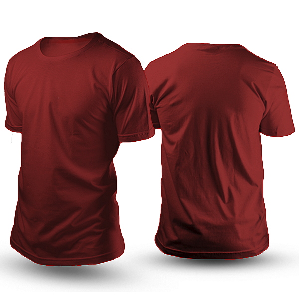 Camiseta de Vermelha de Algodão Unissex P ao GG