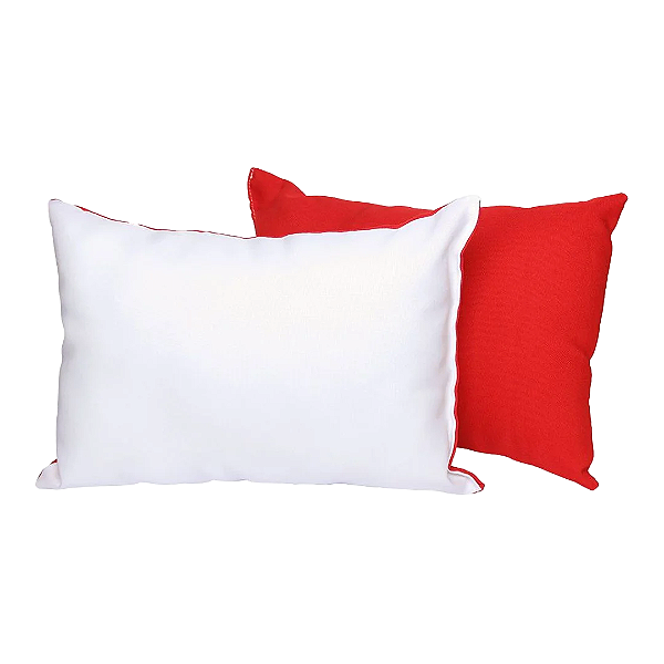 Almofada 20x30 cm com Enchimento Vermelho para Sublimação