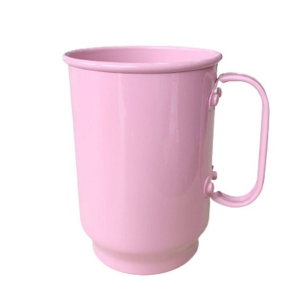 Caneca de Alumínio Rosa para Sublimação | 600ml