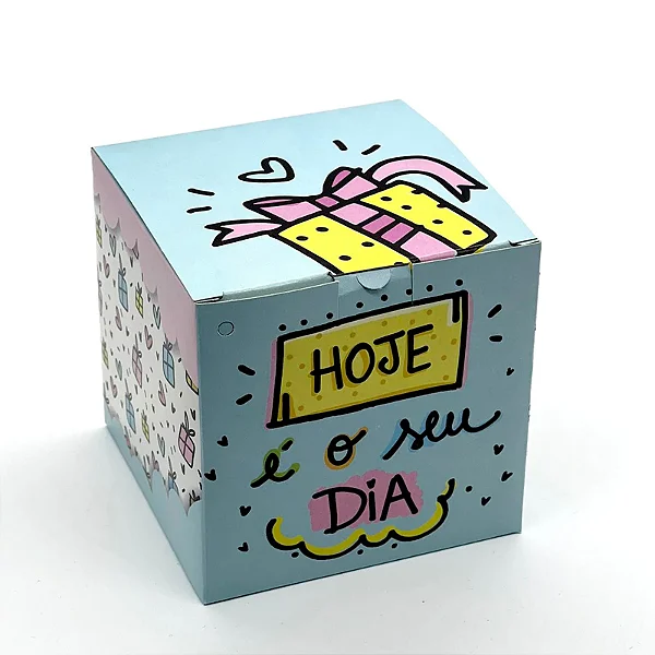 Caixinha de Caneca “Hoje é Seu Dia” | Pacote com 12 Unidades