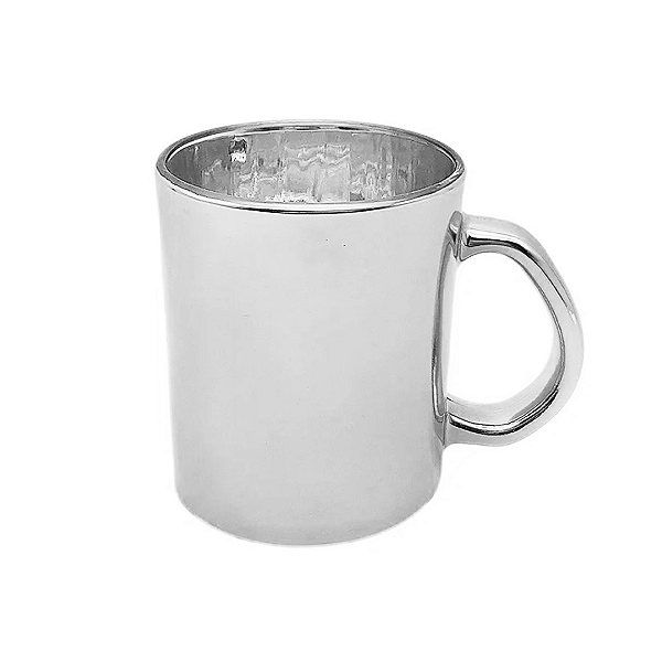 Caneca Espelhada Prata para Sublimação | 325ml