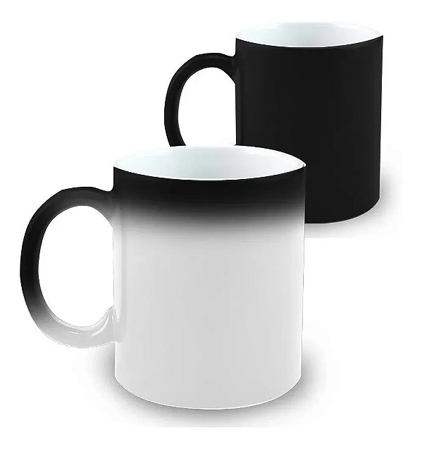 Caneca Cerâmica Mágica Fosca 325ml - Para Sublimação - Premium