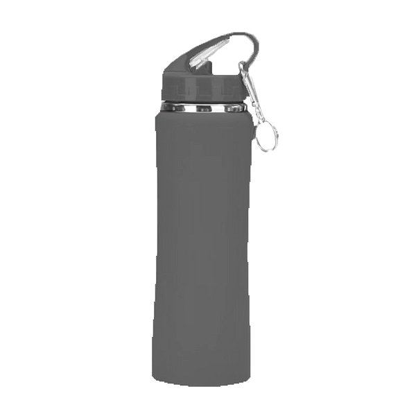 Garrafa Térmica 600ml Inox Sport Fosca Cinza | Para DTF UV ou Gravação a Laser