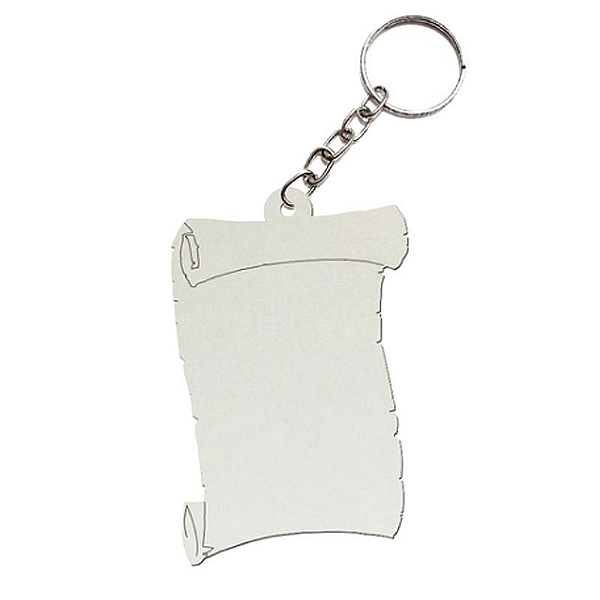 Chaveiro MDF Pergaminho | Pct com 10 Unidades | Para Sublimação