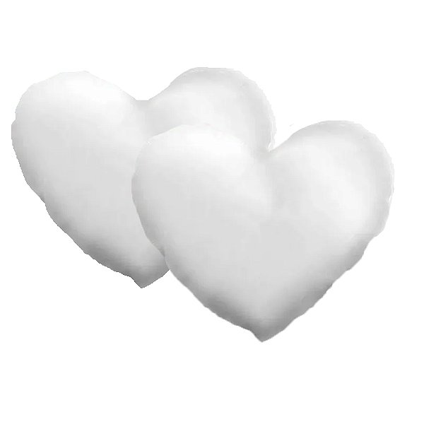 Almofada Coração Branca para Sublimação 30x30cm com Enchimento