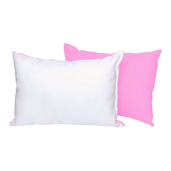 Almofada 20x30 com Enchimento Rosa Claro (P/ Sublimação)