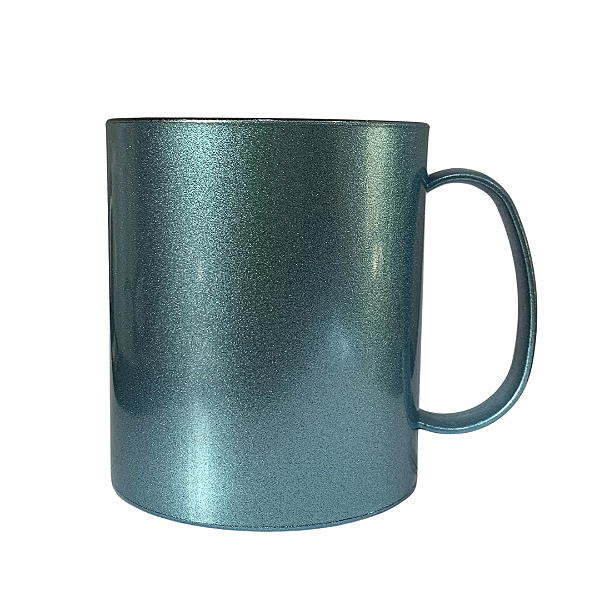 CANECA POLIMERO GLITER AZUL