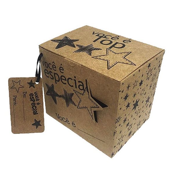 Caixinha craft de Caneca " Você é top" Pct c/ 12 Unidades