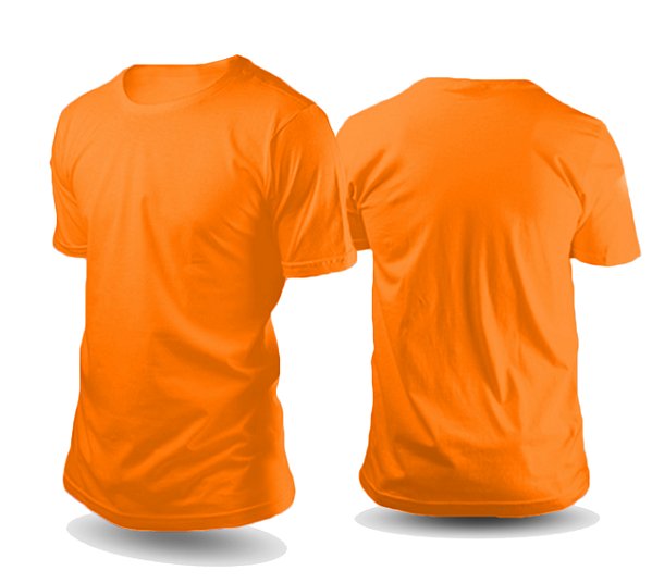 Camiseta Laranja Algodão Unissex P ao G3 (P/ OBM, DTF e Silk )