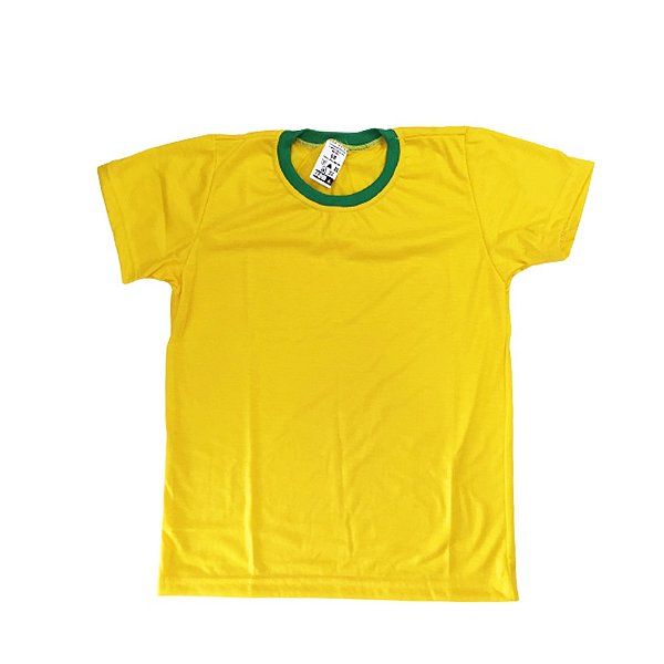 Camiseta de Poliéster do Brasil adulto P ao GG (P/ Sublimação)