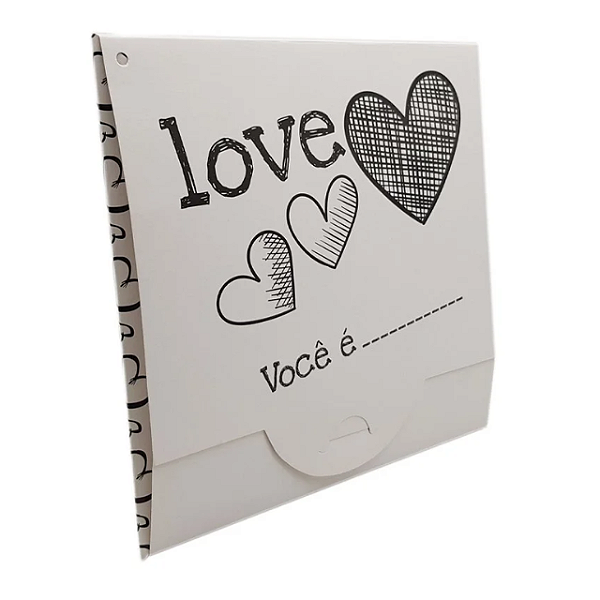 Caixinha Azulejo Branca Love 20x20 pct com 3