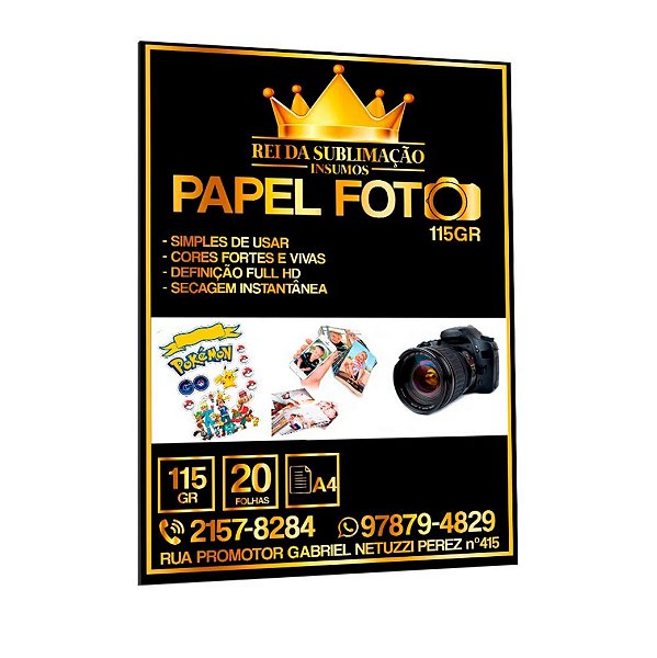 Papel Foto 115G - A4 20 Folhas