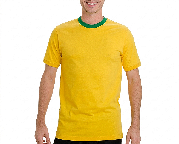 Camiseta de Algodão do Brasil adulto P ao GG3 (P/ Sublimação)