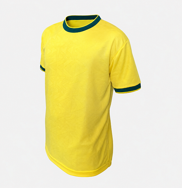 Camiseta de 100% DRY F IT JACQUARD do Brasil Infantil 02 ao 14 ( P/ sublimação ou DTF)