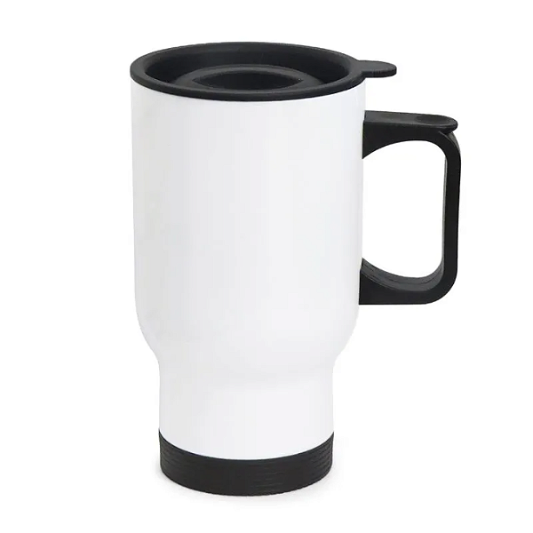 Copo Termico Branco C/ Tampa Viagem 475ml