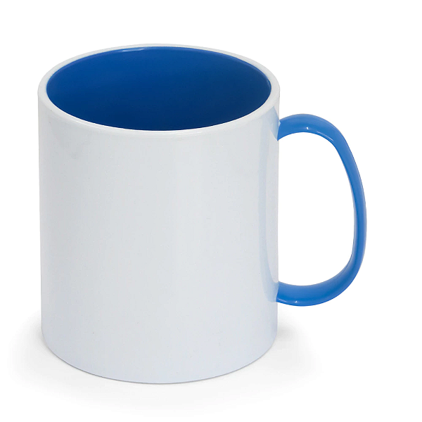 Caneca Polímero Azul Royal 325ml para Sublimação