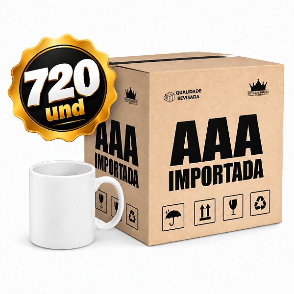 20 Caixas [720un] Caneca Branca #3000 - 325ml