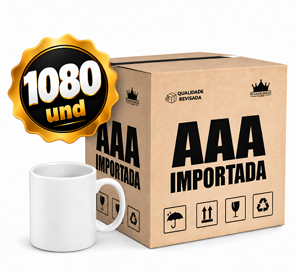 30 Caixas [1080un] Caneca Branca #3000 - 325ml