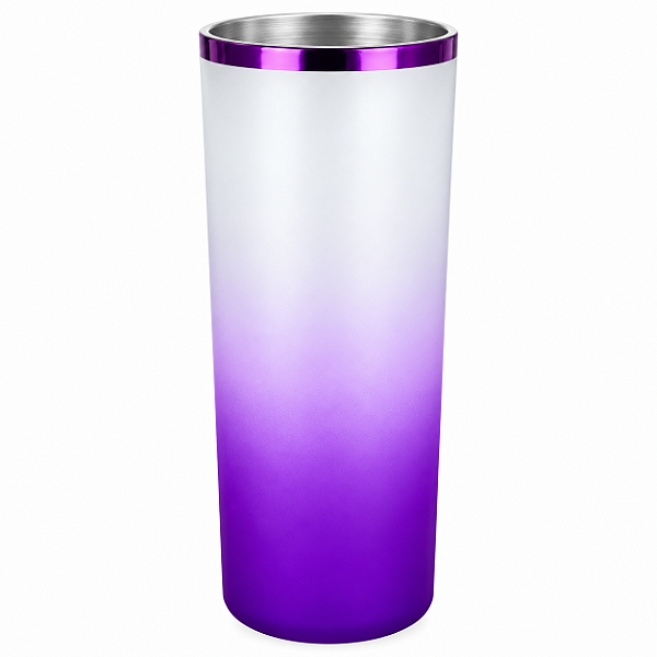 Long Drink Degradê com Borda Roxo Brilhante - 330mL