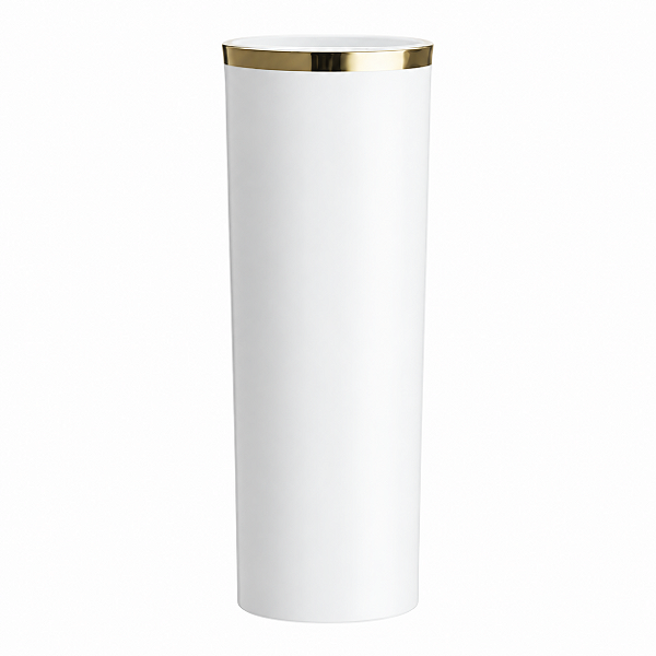 Long Drink Branco com Borda Dourada - 330mL
