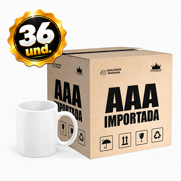 Caixa de Canecas Brancas para Sublimação (36un) - #3000