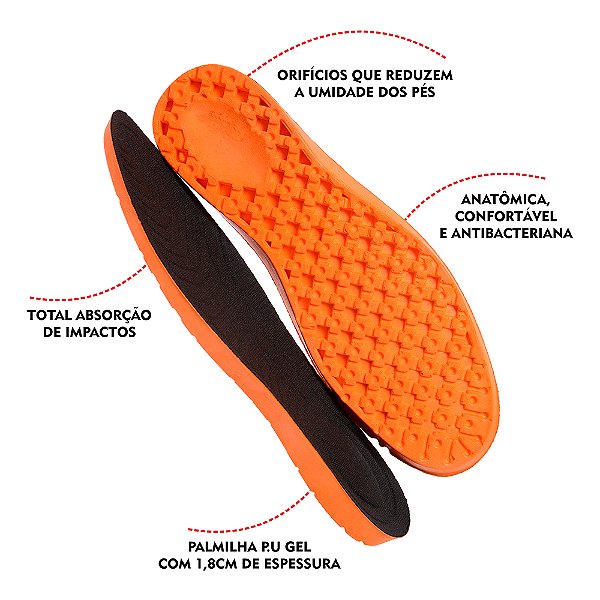 Palmilha em Gel P.U Ortopédica Macia e Confortável Ideal para Quem Sente Dores nos Pés