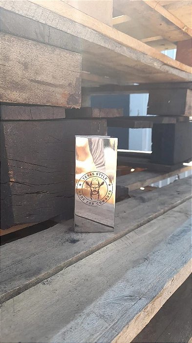 Copo Inox Quadrado Texas Style Cromado