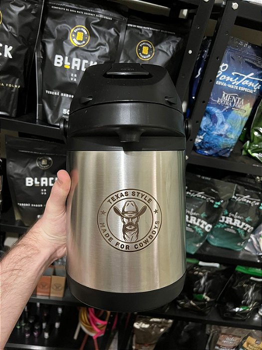 Garrafa Texas Style inox 2.5L