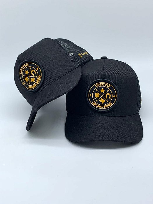 Boné Texas Style Original Brand Preto Trucker