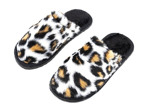 Pantufa Onça Premium Branca
