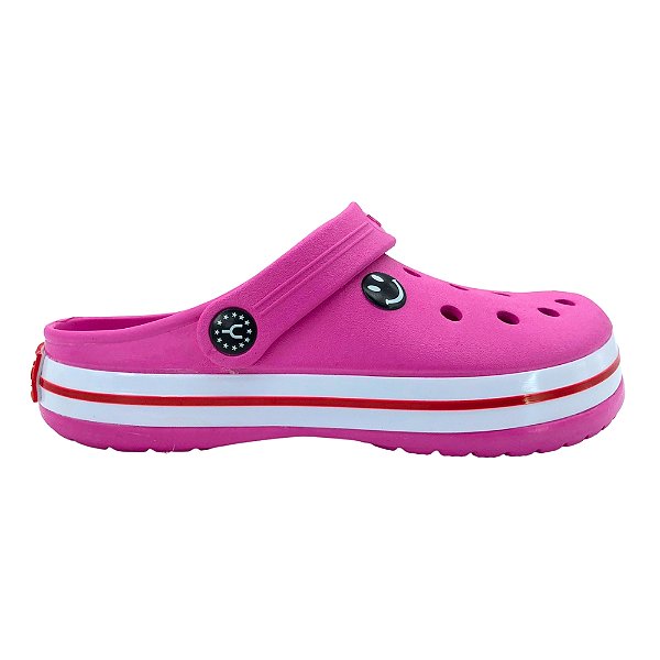 BABUCHE FAIXA BRANCA ROSA CHICLETE
