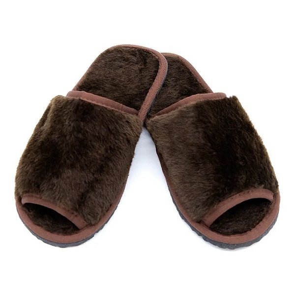 PANTUFA ABERTA MARROM
