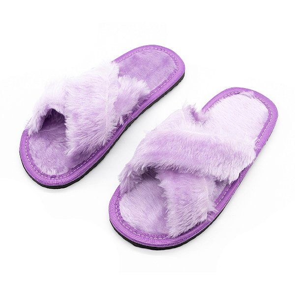 PANTUFA CRUZADA LILAS